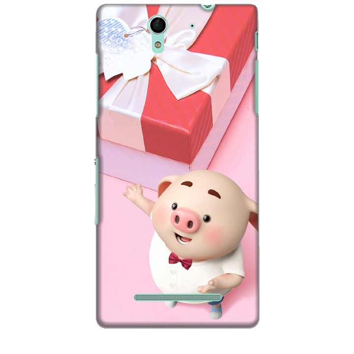 Ốp lưng dành cho điện thoại SONY C3 Heo Con Đòi Quà