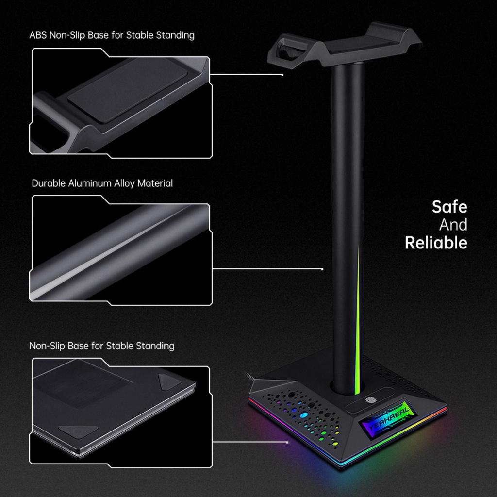 Đế Treo Tai Nghe RGB HEADSET STAND Y.REAL