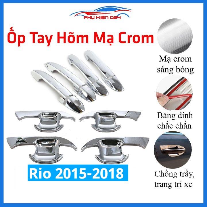 Ốp tay hõm mạ crom Kia Rio 2016-2017-2018-2019-2020 sáng bóng chống trầy bảo vệ cửa xe ô tô