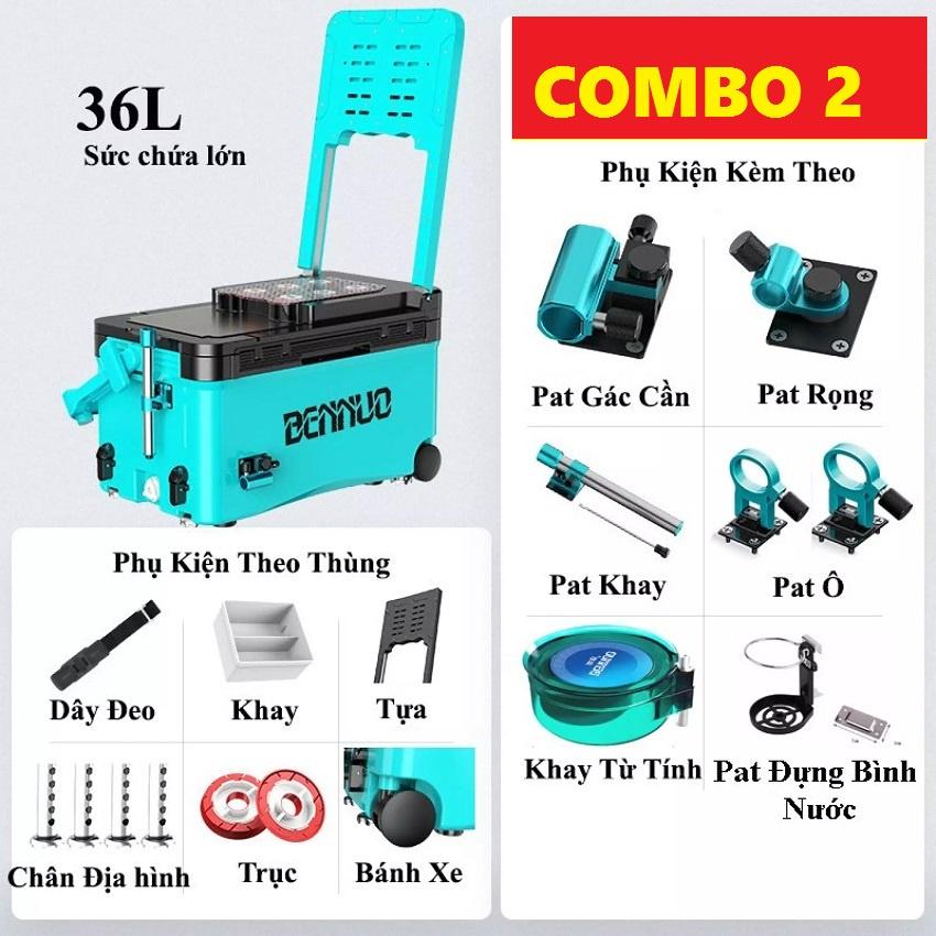 Thùng Câu Đài BENNUO S5 SANAMI FISHING STORE - Thể Tích 38L Thiết Kế Bánh Xe Di Chuyển Tiện Lợi,Giữ Nhiệt Cực Tốt