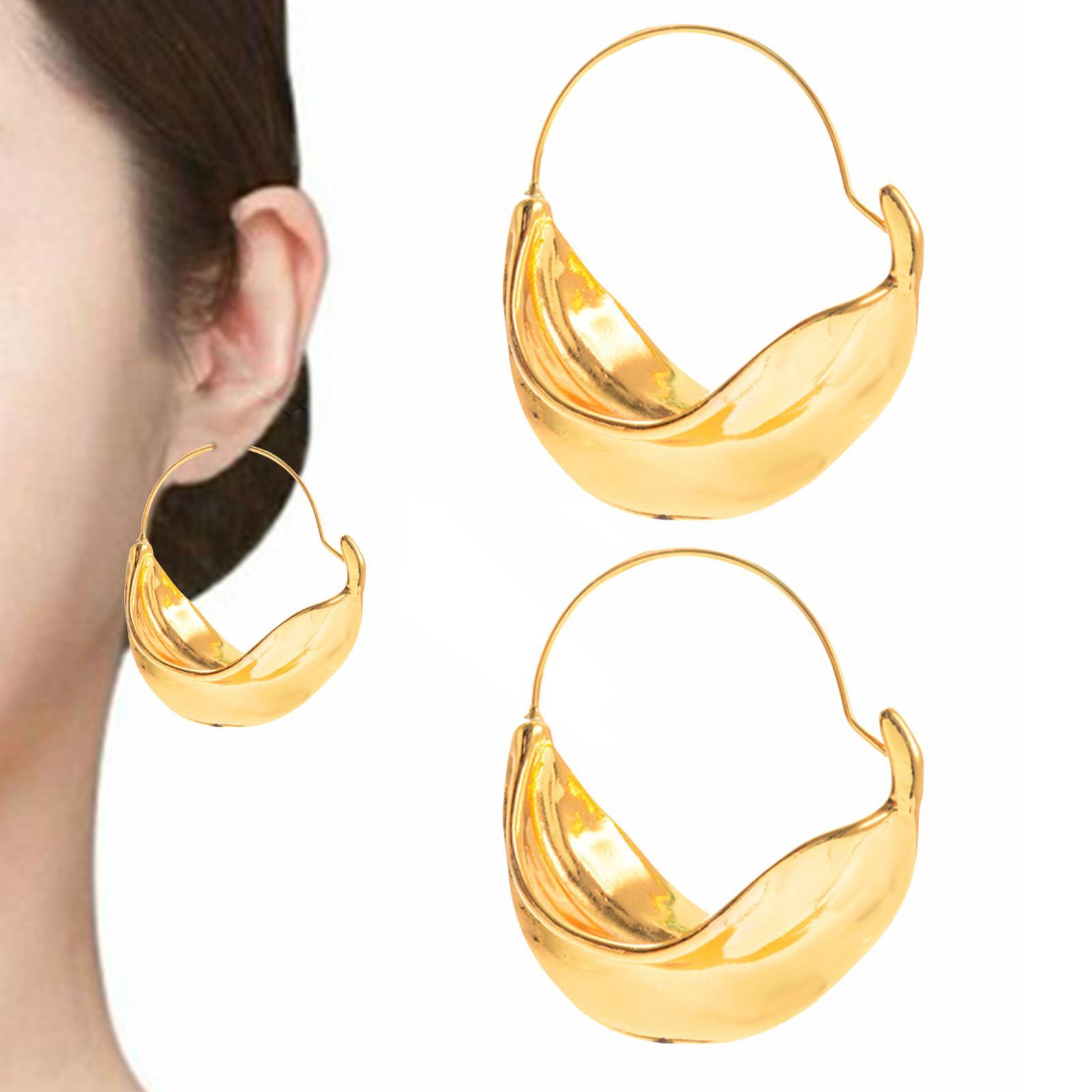 Hoop Earrings Drop Earrings Twisted Metal Chunky Statement Alloy Irregular Vintage Earrings Fashion Jewelry for Engagement Prom Dating Women