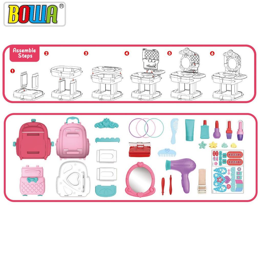 Đồ chơi trang điểm cho bé gái từ 3 tuổi BOWA 8255P không dùng pin