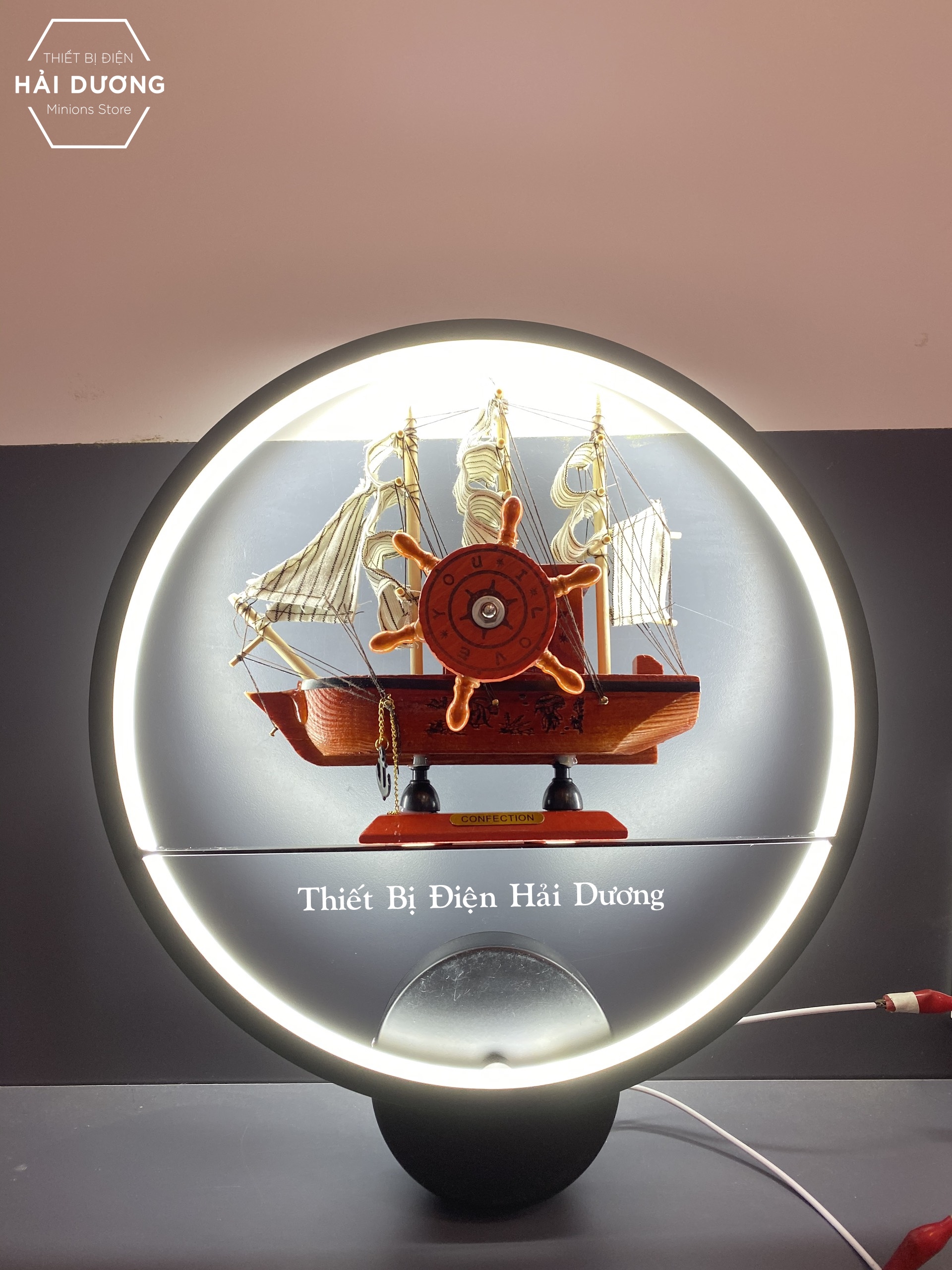 Đèn Led Treo Tường Hiện Đại Con Thuyền - 3 chế độ ánh sáng Led Tiết kiệm GT178 - Trắng Vàng Trung Tính