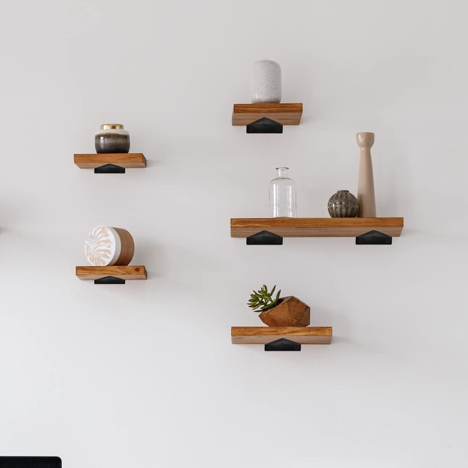 4 Miếng Nổi Kệ Chân Đế, Vô Hình Tam Giác Treo Tường Chân Đế, Kim Loại Treo Tường Giá Đỡ Cho Kệ