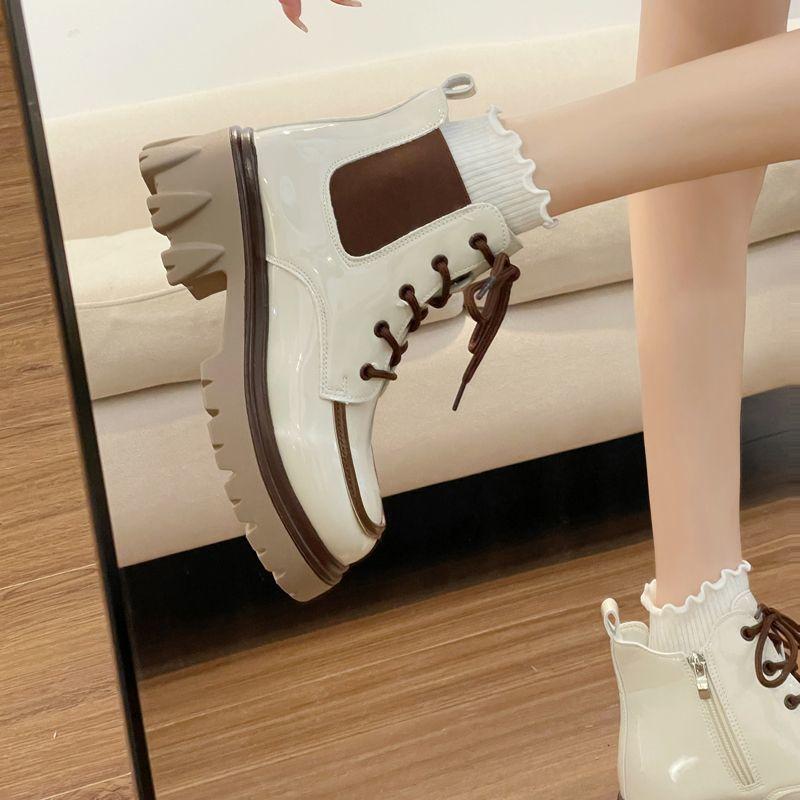 Giày Bốt Martin Mỏng Phong Cách Anh Quốc Thời Trang Mùa Thu 2022 Mới