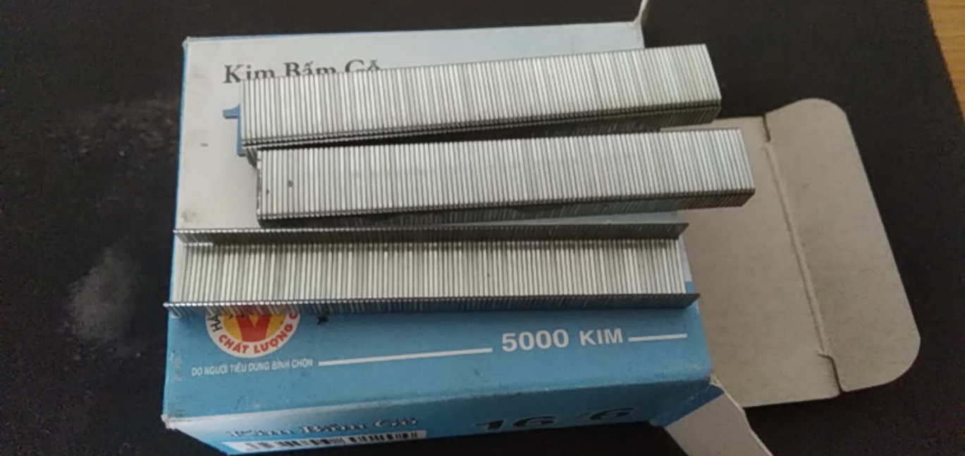 Hộp ghim bấm gỗ 16/6 - hộp 5000 kim