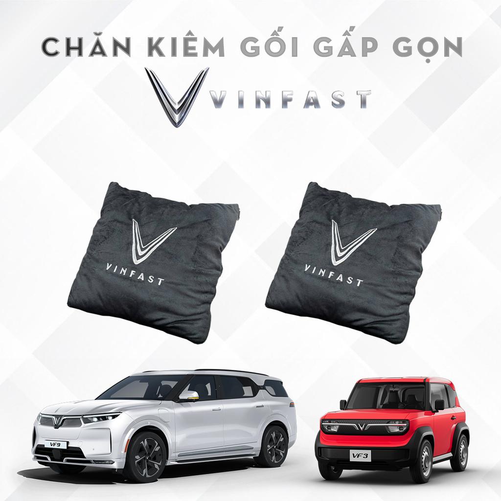 Combo gối chăn 2 trong 1,Bộ Chăn Gối Ngủ Ô Tô VINFAST Đa Năng Gấp Gọn Dành Cho Xe Hơi SIÊU SANG - Vinfast