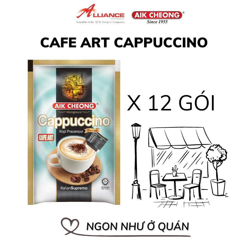 Cà Phê Cappuccino Aik Cheong Cafe Art (12 Gói x 25g)
