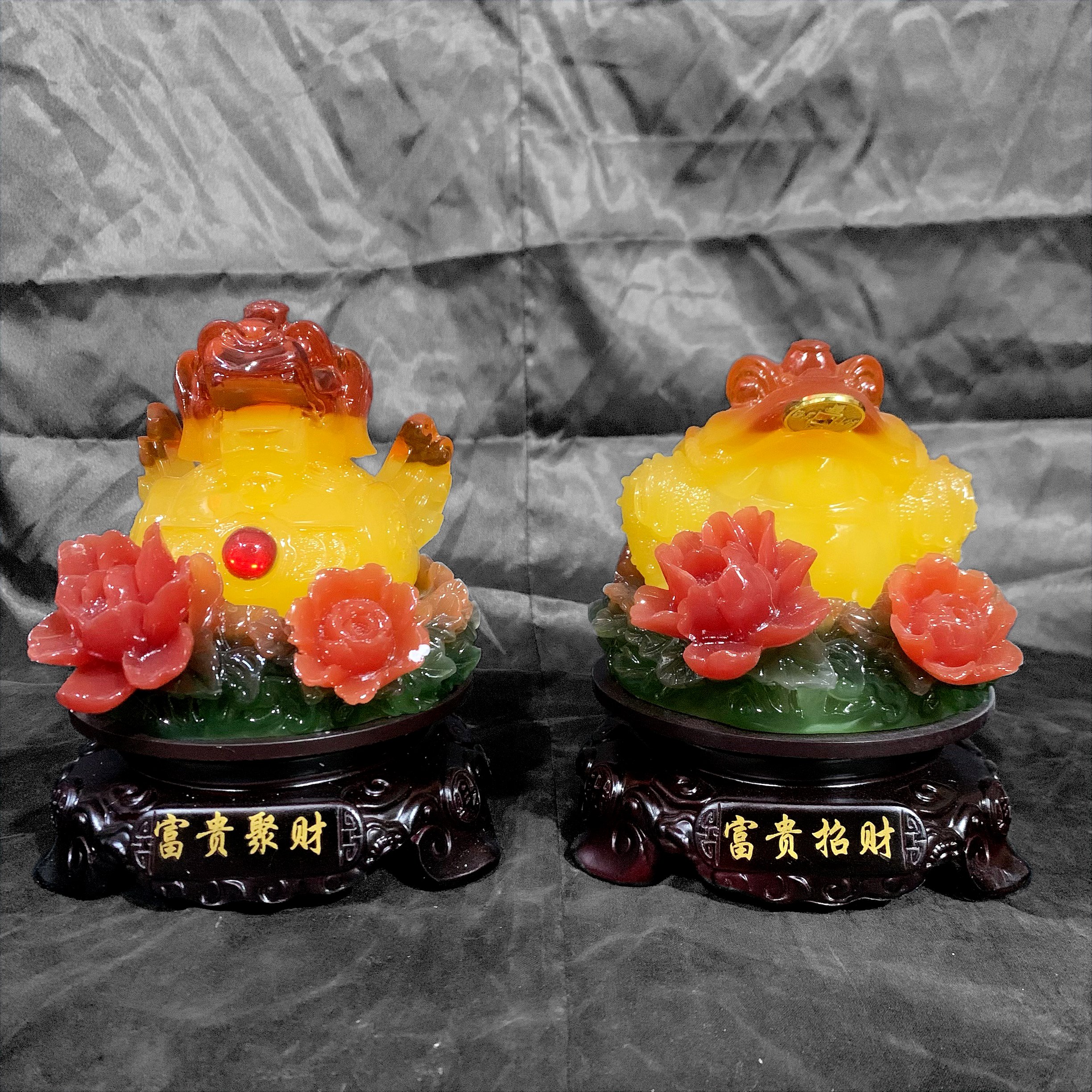 Thiềm Thừ Ngậm Tiền Chiêu Tài Hút Lộc - cóc hồ lô vàng cao 32 cm