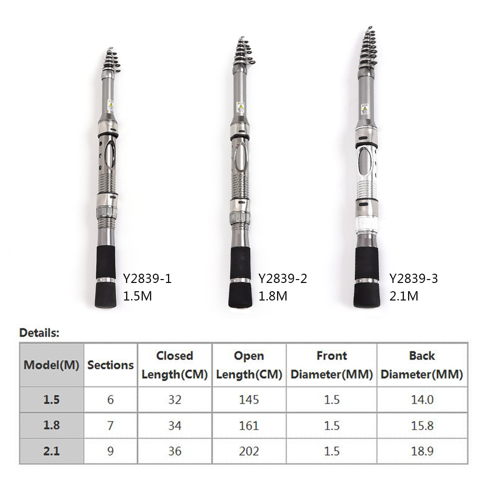 Cần câu cá bằng sợi carbon kính thiên văn có thể thu vào