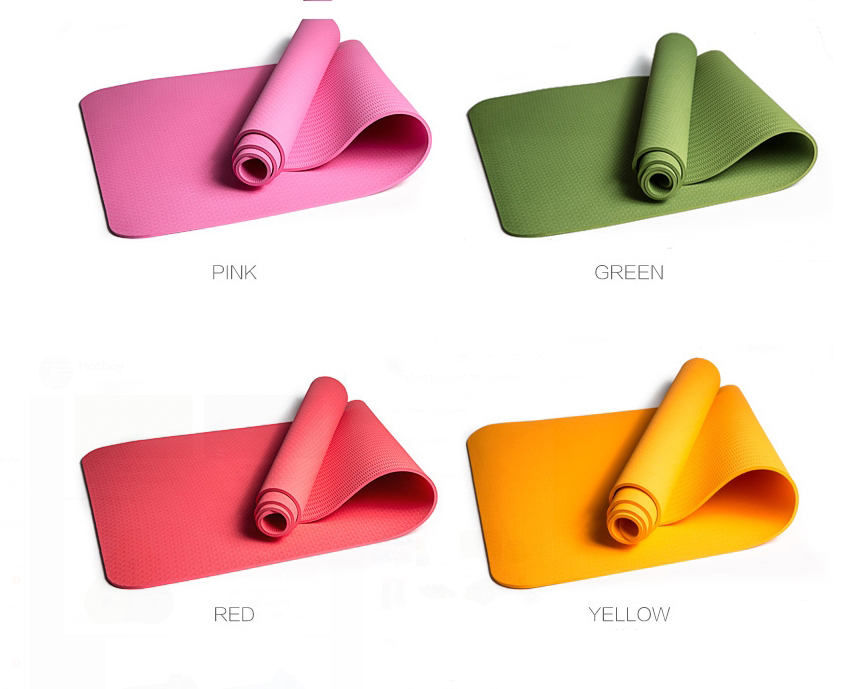 Thảm Yoga 1 Lớp Có Định Tuyến Vị Trí Cơ Thể
