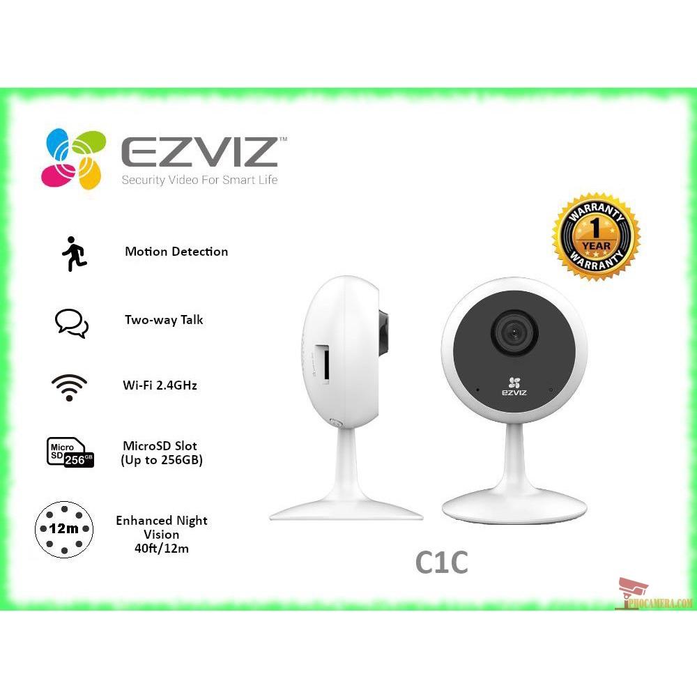 Camera wifi Ezviz C1C B -1080P Đàm thoại 2 chiều,Tích hợp míc thu âm thanh, Hình ảnh Full HD - Hàng chính hãng