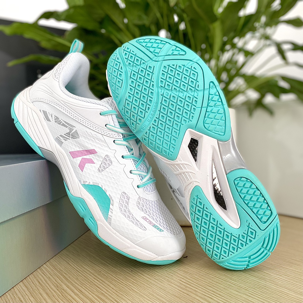 Giày cầu lông, bóng chuyền Kawasaki K3322 đế kếp cao su non cày sân bê tông siêu bền - Chính hãng