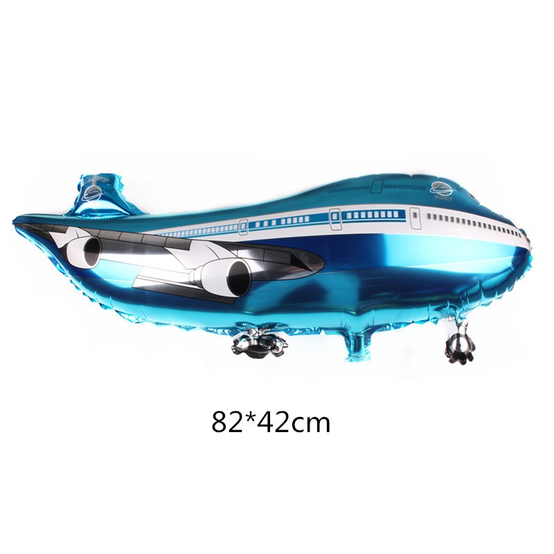 Bong bóng hình máy bay màu xanh giá rẻ size to phg52