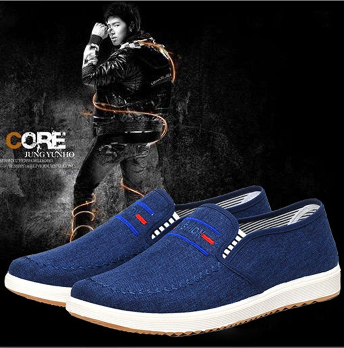 Giày Thể Thao Sneaker Nam Cao Cấp TZN Tiện Dụng AT01 - Xanh Navy