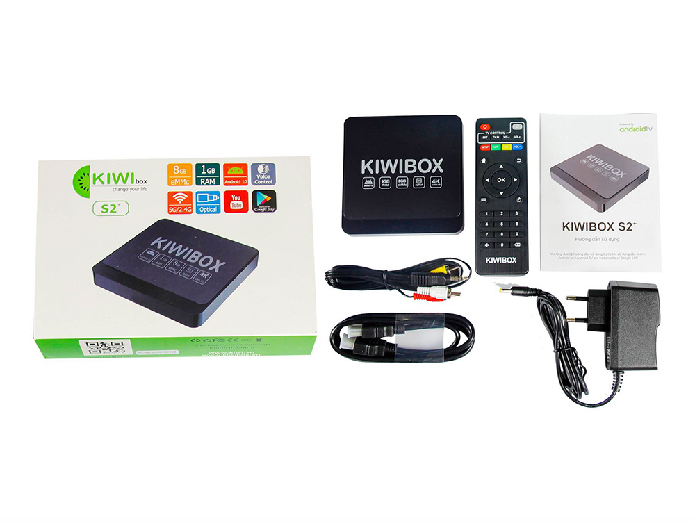 Tivibox KIWI S2 bản mới 2020 hỗ trợ Điều khiển Giọng Nói- SẢN PHẨM CHÍNH HÃNG