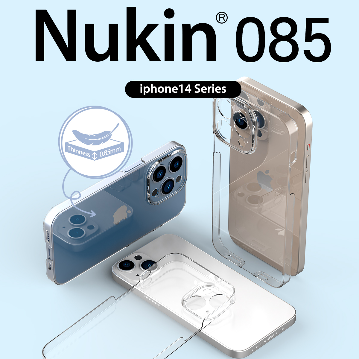 Ốp Lưng Chống Sốc ARAREE Nukin 085 Clear Dành Cho iPhone 14 / 14 Plus / 14 Pro / 14 Pro Max - Hàng Chính Hãng