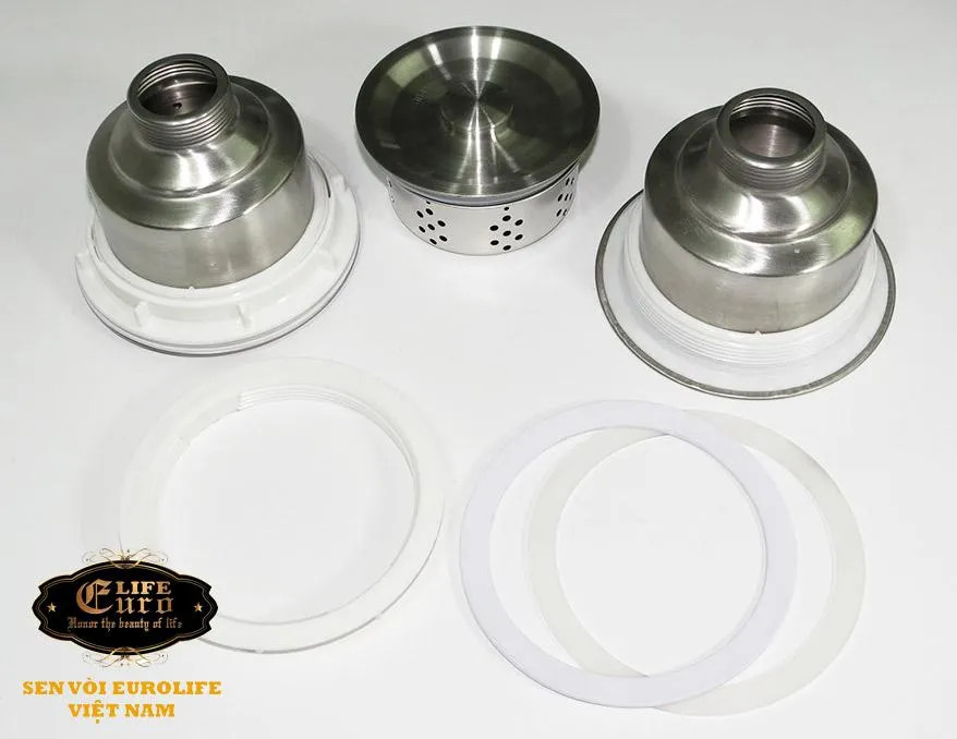 Bầu xi phông chậu rửa chén Inox SUS 304 110mm Eurolife EL-BXC110