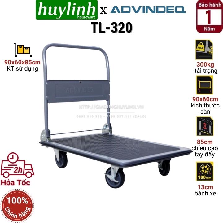 Xe Đẩy Hàng 4 Bánh Sàn Thép ADVINDEQ TL-320 - Hàng Chính Hãng