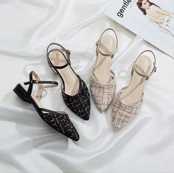 Giày sandal nữ quai ngang Phong Cách Hàn Quốc SS102