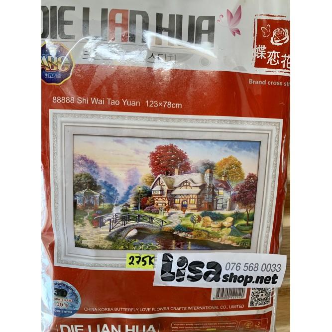 Tranh thêu PHONG CẢNH 123x78cm chưa thêu 88888