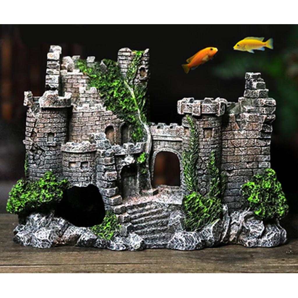 Lâu Đài Bể Cá Cá Đồ Trang Trí Nhân Tạo Lâu Đài Trang Trí Bể Cá