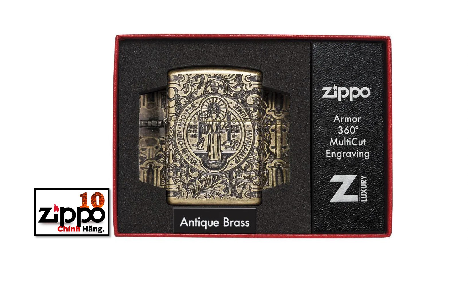 Bật lửa Zippo 29719  St. Benedict Design - Chính hãng 100%