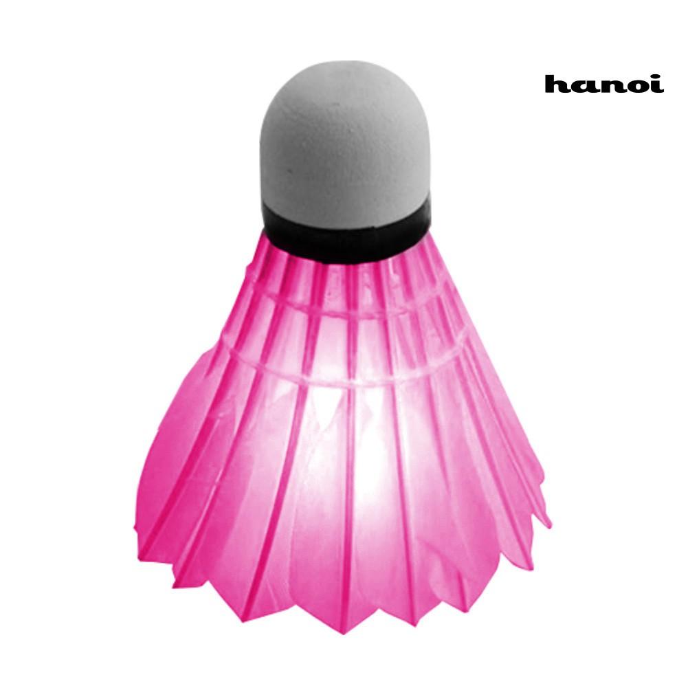 7Pcs LED Glowing Light Up Badminton Set Shuttlecock Birdies Night Lighting Ball