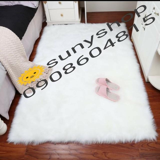 Thảm lông chụp hình mẫu trắng hồ ly