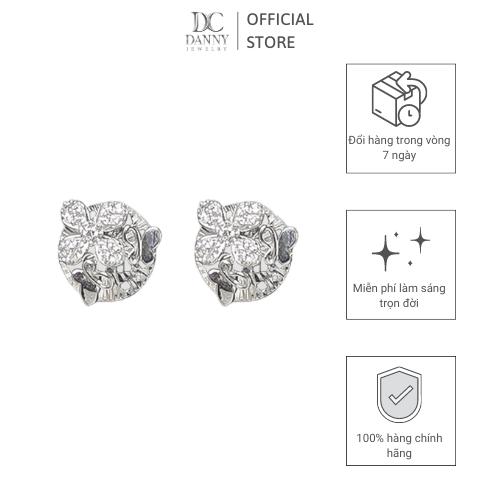 Bông Tai Nữ Bạc 925 Danny Jewelry Xi Bạch Kim Đính Đá CZ NI4GZ016