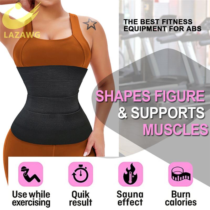 LAZAWG Nữ Eo Huấn Luyện Thắt Lưng Điều Chỉnh Giật Băng Quấn Giảm Béo Định Áo Tập Điều Khiển Tập Toàn Thân Sỉ