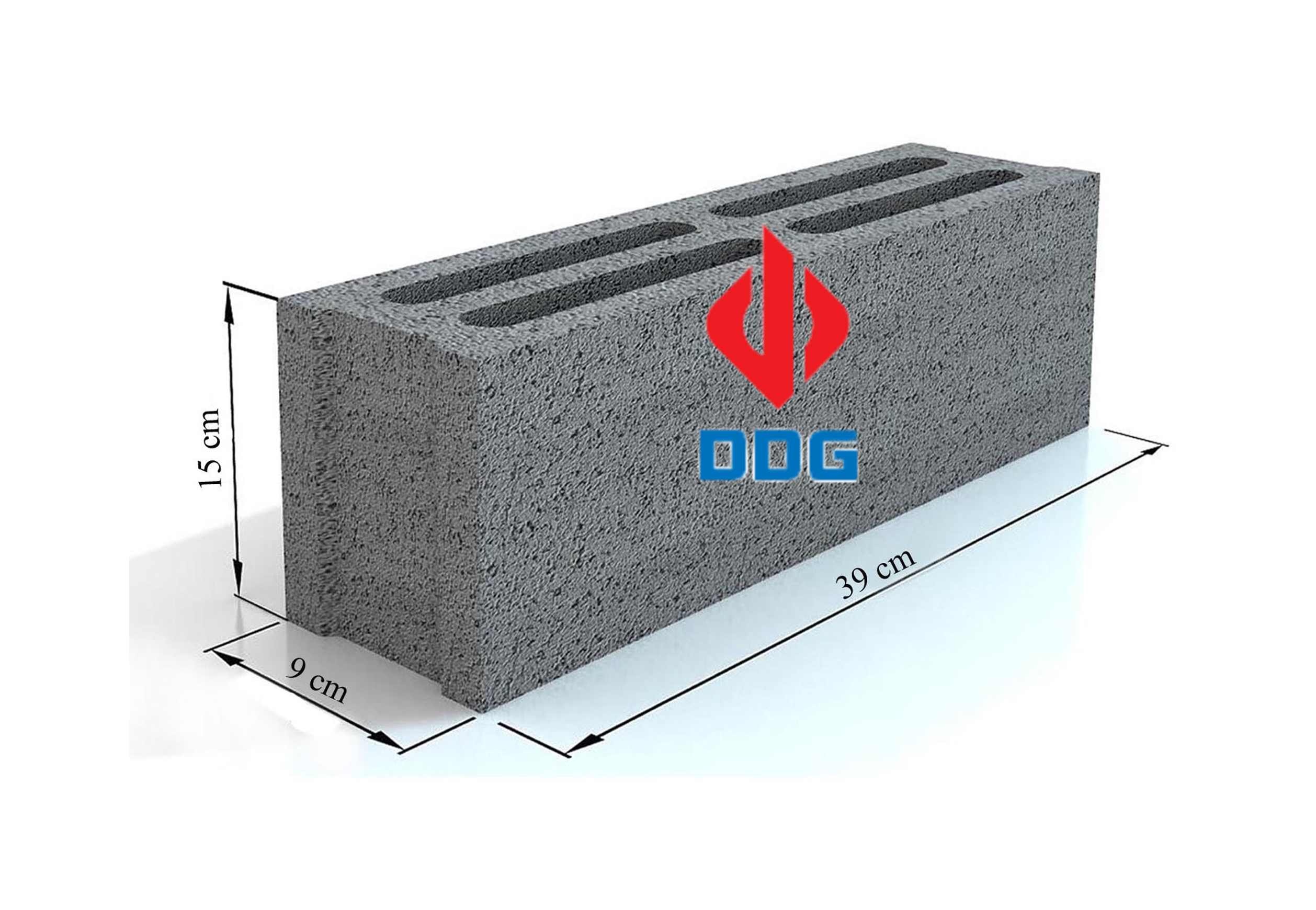 Gạch block 390x90x150/ Xây tường trong, tường ngoài, tường rào.