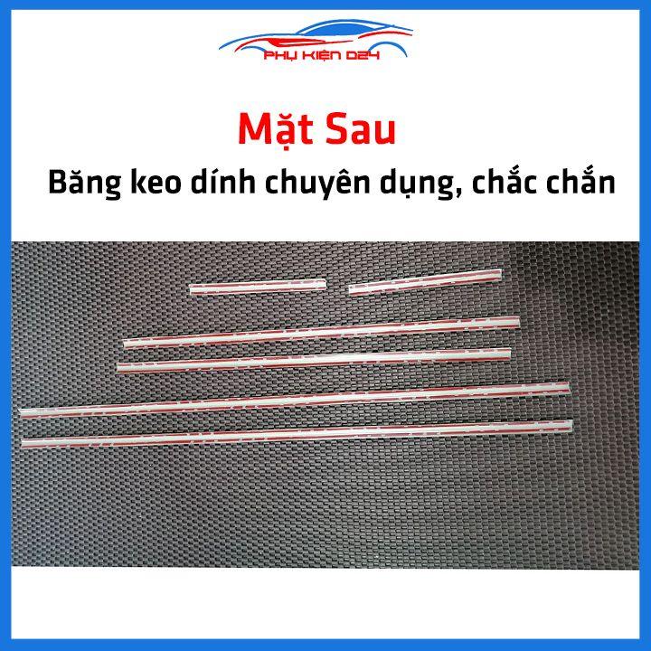 Bộ nẹp viền chân kính inox Vios 2008-2013 loại 6 chi tiết