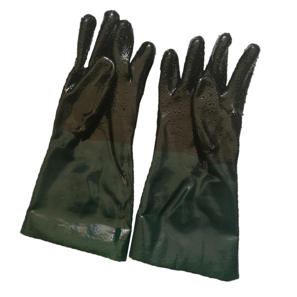 One Pair of Protective Working Gloves for Sand Blaster Blast Cabinet 35cm