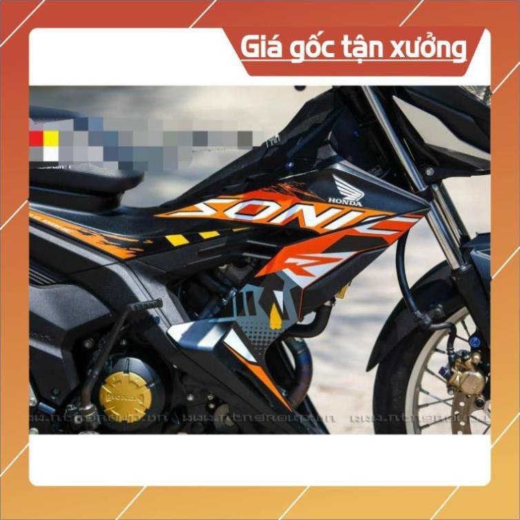 TEM RỜI SONIC 150 ĐEN CAM