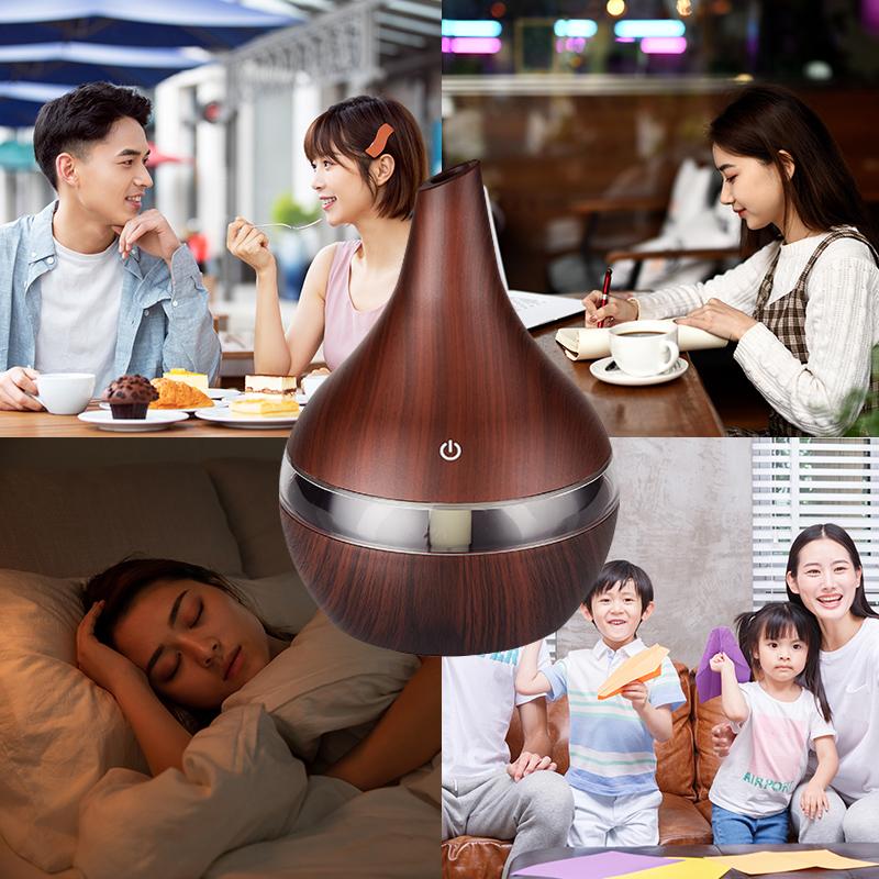 Máy Tạo Độ Ẩm Không Khí Điện Máy Khuếch Tán Tinh Dầu Khuếch Tán Hương Thơm Hạt Gỗ Dầu Phun Sương Tạo Phun Sương Tạo Ẩm Hình Ếch Con 7 Màu Sắc Đèn LED Cho Gia Đình