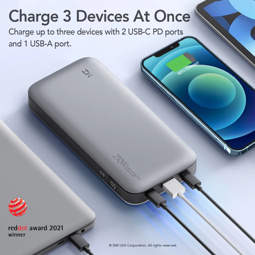 Pin Sạc Dự Phòng Xiaomi ZMI QB826 / QB826G 【25000mAh ◆ Sạc Nhanh 210W 】 - Hàng nhập khẩu