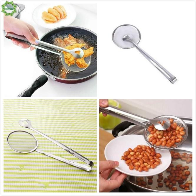 Dụng cụ gắp đồ chiên có lưới ráo dầu không ghỉ tiện lợi
