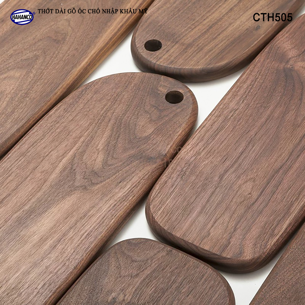 Thớt gỗ óc chó nhập khẩu Mỹ liền khối trang trí bàn ăn/ khay bánh mì/trái cây tráng miệng/bít tết/ Kê Thức Ăn Khi Thái/Pizza/Decor/chụp ảnh sản phẩm/Beef Steak- CTH505