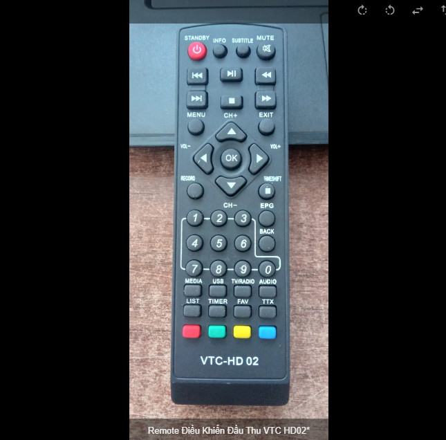 Remote Điều Khiển Đầu Thu VTC HD02* hàng chính hãng