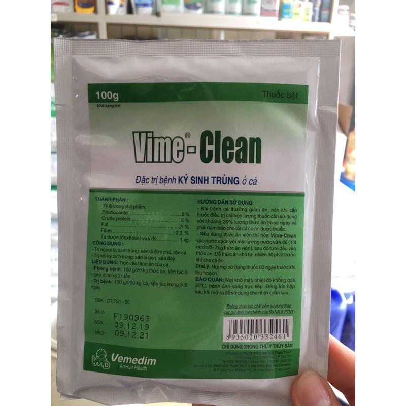 ký sinh trùng trên cá, vime clean 100g/ gói