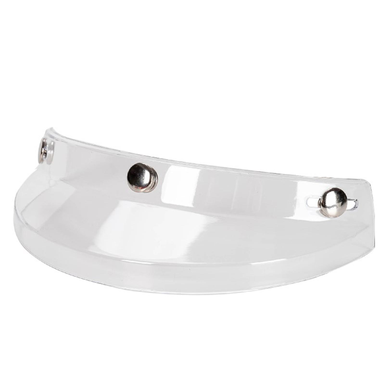 Universal Motorcycle 3 Snap-Button Visor Flip Up Down Open Face Helmet Wind Shield