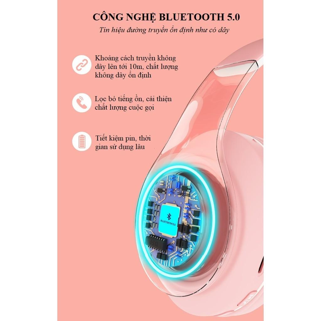 Tai Nghe Chụp Tai ️️ Tai Nghe Bluetooth 5.0 Âm Thanh Sống Động, Chân Thực - Tai Nghe Thiết Kế Nhỏ Gọn K6131