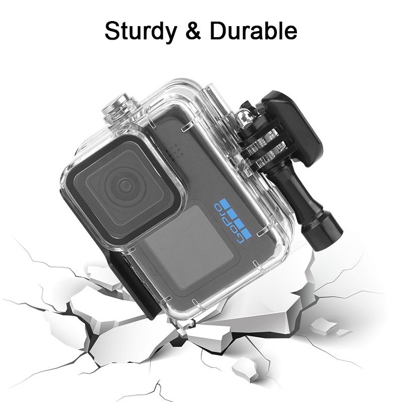 Vỏ không thấm nước 45m cho GoPro Hero 11 10 9 Đen Lặn Đen bảo vệ hành động dưới nước
