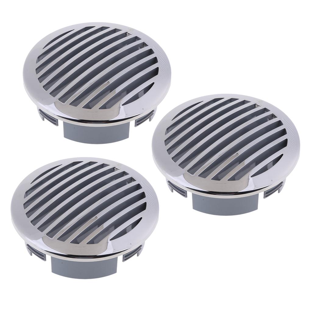 3Pcs RV Marine Boat 4" 100mm Stainless Steel Round Vent 81933SS-