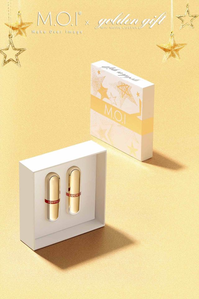 SET SON THỎI MINI GOLDEN GIFT PHIÊN BẢN MÙA LỄ HỘI. MỸ PHẨM M.O.I COSMETICS