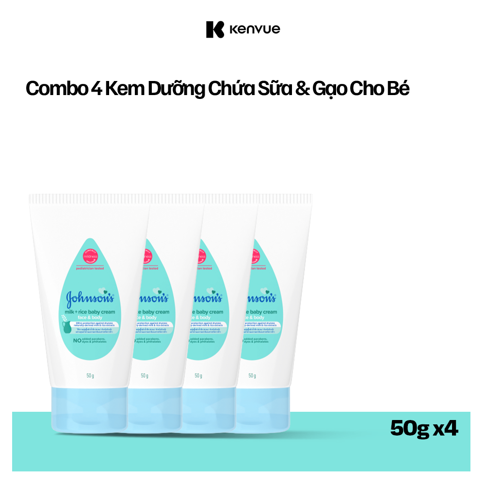 Combo 4 Kem Dưỡng Da Chứa Sữa & Gạo Milk & Rice Baby Cream 50g