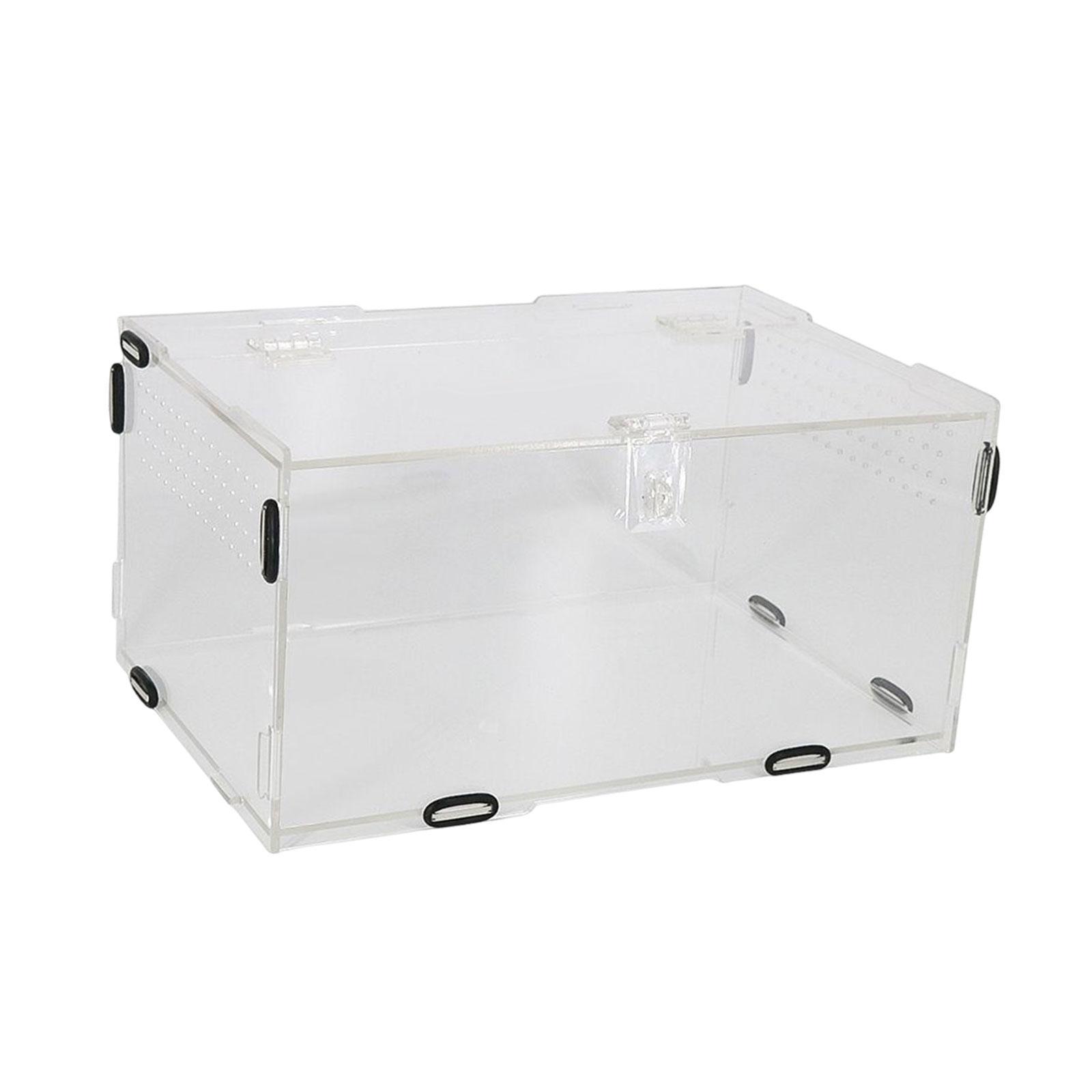 Reptile Breeding Box Portable Hamster Feeding Cage for Isopods Turtle Dragon