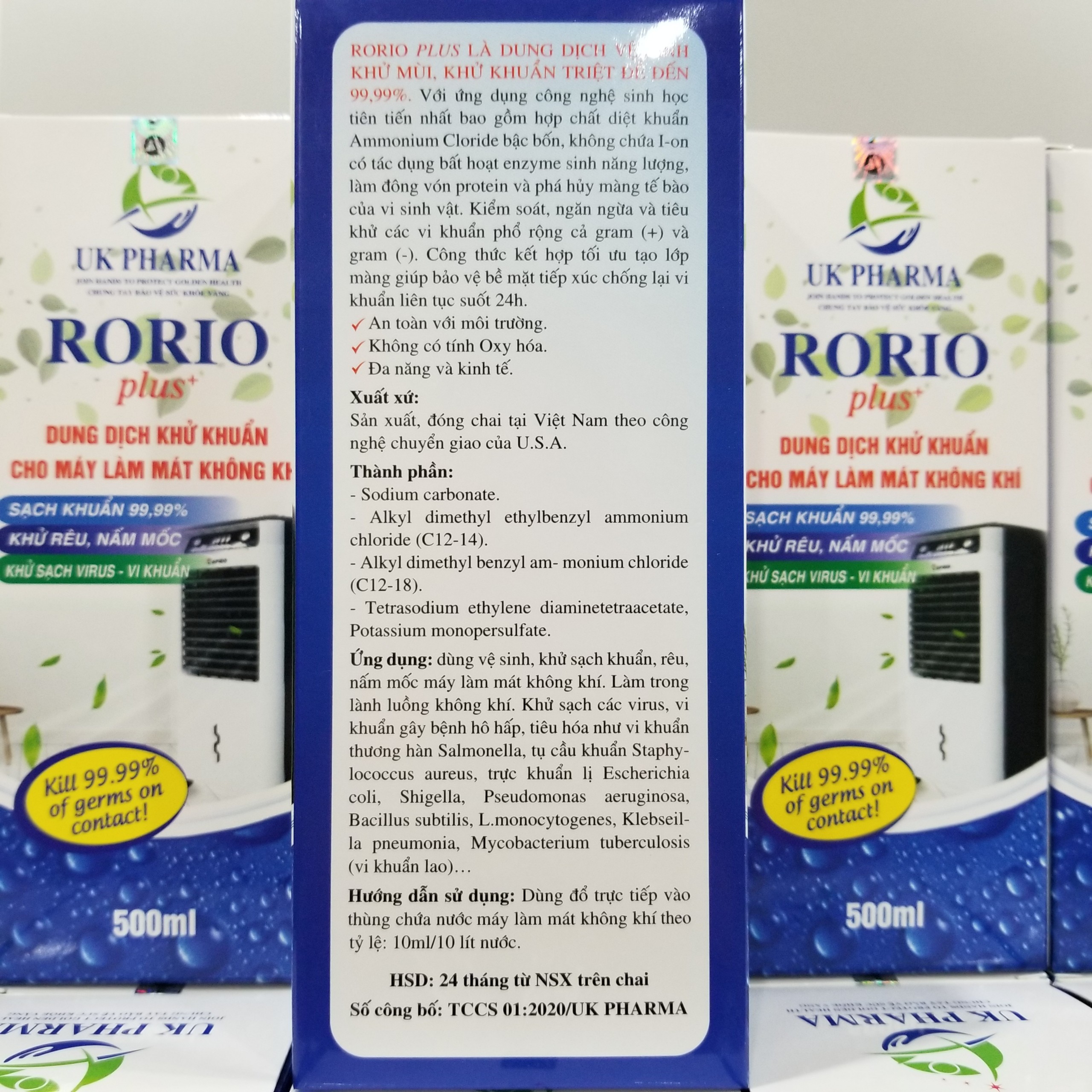 Dung dịch diệt khuẩn dành cho máy làm mát RORIO plus+