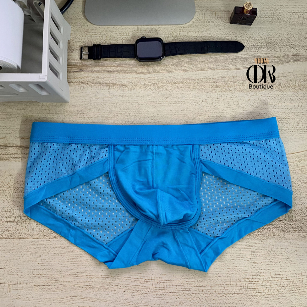 Quần lót nam Tam Giác Cotton phối Lưới TOBA Boutique thông thoáng thoải mái thời trang TBTGL01